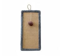 Fonowx Rascador para Gatos Jute Alfombra Tabla Juguete con Pelota Protege Muebles y Cortinas con Cuerda para Colgar y Uso Adecuado para Apartamentos Pequeños Entrenamiento y Juego, Gray, Rectangle