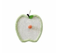 Fonowx Rascador para Gatos Jute Alfombra Tabla Juguete con Pelota Protege Muebles y Cortinas con Cuerda para Colgar y Uso Adecuado para Apartamentos Pequeños Entrenamiento y Juego, Green, Apple