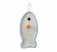 Fonowx Rascador para Gatos Jute Alfombra Tabla Juguete con Pelota Protege Muebles y Cortinas con Cuerda para Colgar y Uso Adecuado para Apartamentos Pequeños Entrenamiento y Juego, Blue, Whale