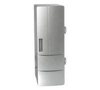 Fonowx Refrigerador Genérico para Automóvil, Refrigerador Portátil, Refrigeradores Y Calentadores de 5 V/1,2 a para Viajes, Barcos, Dormitorios Al, Plata
