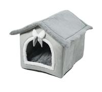 Fonowx Refugio para Gatitos, Cama para Gatos Adorable, Base Antideslizante, Caseta Cálida, Cama Extraíble para Mascotas, Nido Tipo Cueva Cálido para Perros, M