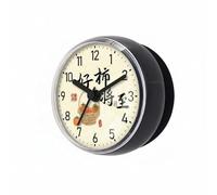 Fonowx Reloj de Succión Reloj de Pared Pequeño Reloj de Ducha Reloj Analógico Silencioso con Diseño Decorativo y Lectura Fácil Apto para Superficies No, Gris Oscuro, Cosas Buenas
