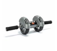 Fonowx Rodillo Abdominal Rueda de Ejercicio Rueda de Core Rueda de Fitness con Ayuda al Regreso para Forma Correcta Tubo Central de Acero Mango de Espuma, Doble Rued Rebote
