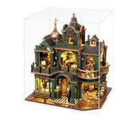Fonowx Rompecabezas Agencia de Detectives Maqueta Edificio Miniatura Casa Arquitectura con Materiales de Madera Hierro Papel y Acrílico