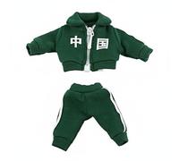 Fonowx Ropa Deportiva para Muñeca OB11 con Chaqueta Pantalón y Detalles Auténticos como Cremallera y Rayas para Cambios Sencillos Adecuada para Escenas Cotidianas y Colecciones de BJD , Verde