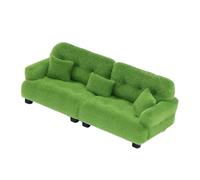 Fonowx Sofá en Miniatura, Modelo de Juguete en Miniatura para Niños, Juguete de Simulación, Moderno Y Realista con Almohada, Escena de La Vida Artificial, Mi, 1 30 Verde