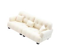 Fonowx Sofá en Miniatura, Modelo de Juguete en Miniatura para Niños, Juguete de Simulación, Moderno Y Realista con Almohada, Escena de La Vida Artificial, Mi, 1 12 Beige