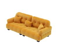 Fonowx Sofá en Miniatura, Modelo de Juguete en Miniatura para Niños, Juguete de Simulación, Moderno Y Realista con Almohada, Escena de La Vida Artificial, Mi, 1 20 Marrón