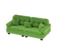 Fonowx Sofá en Miniatura, Modelo de Juguete en Miniatura para Niños, Juguete de Simulación, Moderno Y Realista con Almohada, Escena de La Vida Artificial, Mi, 1 25 Verde
