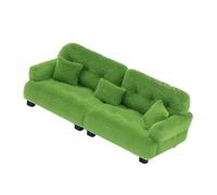 Fonowx Sofá en Miniatura, Modelo de Juguete en Miniatura para Niños, Juguete de Simulación, Moderno Y Realista con Almohada, Escena de La Vida Artificial, Mi, 1 20 Verde