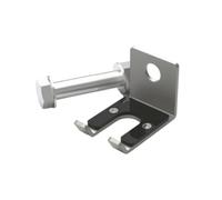 Fonowx Soporte para Barra Olímpica Estante de Almacenamiento de Barra Gancho de Cradle Plástico Protector Placa en Ranuras, Soporte De Barra De Un Solo Orificio De Acero Inoxidable 304