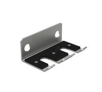 Fonowx Soporte para Barra Olímpica Estante de Almacenamiento de Barra Gancho de Cradle Plástico Protector Placa en Ranuras, Soporte De Barra De Doble Orificio De Acero Inoxidable 304