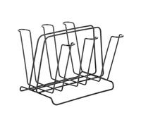 Fonowx Soporte para Tazas de Acero Inoxidable con Seis Ganchos, Organizador de Tazas de Café Que Ahorra Espacio, Ideal para La Encimera de La Cocina, Negro, tal como se describe