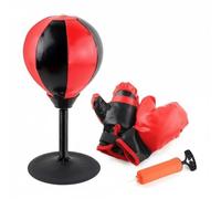 Fonowx Speedball de Boxeo Infantil Bolsa Pelota Saco Juguete con Resorte y Balón de PU Juego de Escritorio con Bomba de Inflado Rápido Entrenamiento, con Guantes