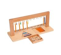 Fonowx Tablero Abalorios Child-Centered Madera Tablero Aprendizaje Numérico con Bandeja Manipulativo Material Educativo para Educadores, 11 A 19