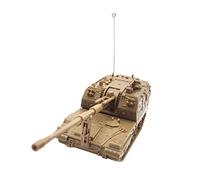 Fonowx Tanque Armado Modelo a Escala 1/72 Acorazado Bloque de Construcción Rompecabezas Ensamblable y Vehículo de Exploración en PP Adecuado para Decoración, PLZ05 Amarillo