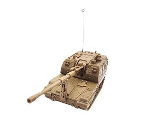 Fonowx Tanque Armado Modelo a Escala 1/72 Acorazado Bloque de Construcción Rompecabezas Ensamblable y Vehículo de Exploración en PP Adecuado para Decoración, PLZ05 Amarillo