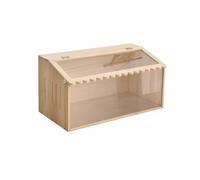 Fonowx Terrario para Reptiles Terrario Acuario Hábitat de Madera con Control de Temperatura para Clima Estable Todo el Año y Paneles Panorámicos con, 80-40-40cm