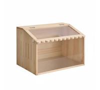 Fonowx Terrario para Reptiles Terrario Acuario Hábitat de Madera con Control de Temperatura para Clima Estable Todo el Año y Paneles Panorámicos con, 60-40-40cm