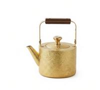 Fonowx Tetera de Acero Inoxidable Tetera Hervidor Jarra Caldera con Colador Integrado 1.5 L de Capacidad Asa Arqueada Aislada y, 1.5L, Estilo 7 Verde Con Patrón Dorado