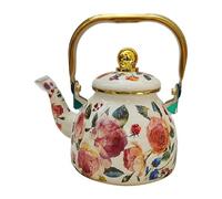 Fonowx Tetera Esmaltada con Diseño Floral, Paredes Gruesas, Cafetera, Compatible con Inducción, Compatible con Directo, Hervidor de Agua Esmaltado con, Style a, tal como se describe