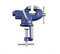 Fonowx Tornillo de Herramienta Banco Tornillo Morsa con Cuerpo Metálico Compacto Montaje en Banco Ahorra Espacio Base, Azul, 60mm