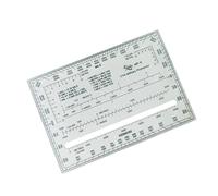 Fonowx Transportador Regla Acrílica Profesional con de Milímetros y Yardas para Ingenieros Topografía Estudios