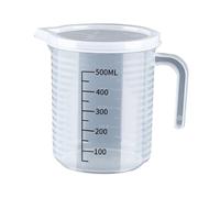 Fonowx Vaso Medidor con Escala, Vaso Cilíndrico, Jarra de Agua, Cántaro, Utensilios de Cocina para El Hogar, 500ml