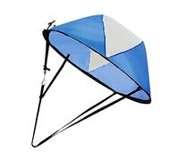 Fonowx Vela para Kayak Instantánea y Desmontable con Ventana Observadora Vela Plegable de PVC Cosida Kit para Adecuada para Bote Hinchable, Azul Blanco