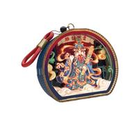 Fonowx Venida China Deidad Nocturna Ligera de Ensamblaje de Montaje de Ensamblaje de La Mesa para El Hogar, Azul