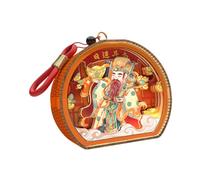 Fonowx Venida China Deidad Nocturna Ligera de Ensamblaje de Montaje de Ensamblaje de La Mesa para El Hogar, Naranja