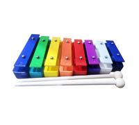 Fonowx Xilófono de 8 notas Glockenspiel para niños, enseñanza de música, regalos, aprendizaje de instrumentos afinados, juguetes musicales para preescolar