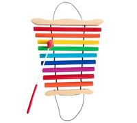 Fonowx Xilófono Infantil Educativo Glockenspiel Percusión Manual Madera Metal Barras Sonoras con Bicolor Timbre Brillante Fácil de Llevar Apto para Rítmica, Multicolor