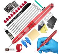 FONPOO Hand Poke Kit, Stick and Poke Set para Principiantes, Hand Poke Pen Kit con 10 Agujas y 2 hojas de papel de transferencia