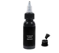 FONPOO Tinta de Tatuaje 30 ml, 1 oz Pigmento para Delinear y Colorear, Tinta Negra Fácil de Colorear para Tatuajes y Cejas de Larga Duración (Negro)