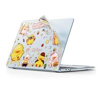 FONREST Funda blanda para MacBook Air 13 M4/M3/M2/M1 Chip de 13.6 pulgadas, transparente TPU flexible a presión + PC antideslizante a prueba de golpes, color amarillo A3240 A3113 A2681 (pato)