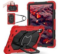 FONREST Funda portátil resistente para Redmi Pad 2 Pro de 12.1 pulgadas 2025 con soporte giratorio/anillo colgante, asa de elevación, correa de hombro cruzada, cubierta híbrida resistente a los golpes