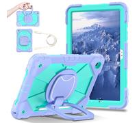 FONREST Funda resistente para Samsung-Galaxy-Tab-A11+Plus de 11 pulgadas 2025 con soporte giratorio de 360°/asa de anillo colgante, cubierta a prueba de golpes con soporte para bolígrafo SM-X230/X235