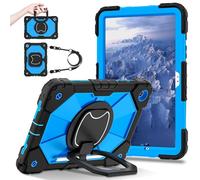 FONREST Funda resistente para Samsung-Galaxy-Tab-A11+Plus de 11 pulgadas 2025 con soporte giratorio de 360°/asa de anillo colgante, cubierta a prueba de golpes con soporte para bolígrafo SM-X230/X235