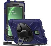 Fonrest Funda resistente para Samsung Galaxy Tab Active5 5G de 8 pulgadas (SM-X300/X306B 2024)/Active 3 T570/T575 con soporte giratorio de 360°, funda resistente a prueba de golpes con correa de