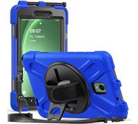 Fonrest Funda resistente para Samsung Galaxy Tab Active5 5G de 8 pulgadas (SM-X300/X306B 2024)/Active 3 T570/T575 con soporte giratorio de 360°, funda resistente a prueba de golpes con correa para