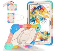 FONREST Funda resistente para Samsung Galaxy Tab S11 de 11 pulgadas 2025 SM-X730/X736B con soporte para bolígrafo S, soporte giratorio/anillo colgante, asa de elevación, correa de hombro resistente a