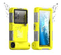 FONREST para iPhone 16e/15/14/13/12 Pro MAX Plus Buceo Funda, Universal IP68 15m Impermeable Bajo el Agua Carcasas para Celulares de 4,7''- 6,9'' para Exterior Natación Foto Video-Amarillo+Negro