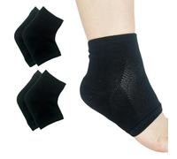 FonsBleaudy Calcetines deportivos de gel para niños con enfermedad del talón, fascitis plantar, dolor de talón, pies agrietados, Negro -, 1 Pair Kids 3-7 Women 5-9
