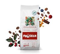 FONSECA Café Colombia en Grano Natural 250g 100% Arábica, Café Colombiano para Cafetera Superautomática y Automática, Aroma a Caramelo y Frutos Secos, Intensidad 8 Certificado UTZ/Rainforest