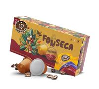 FONSECA Cápsulas Café Colombia Compatibles con Nespresso, Pack de 10 Cápsulas Nespresso de Café 100% Arábica Suave con Aromas de Miel Dorada, Tueste Medio Intensidad 8 Producido en Portugal