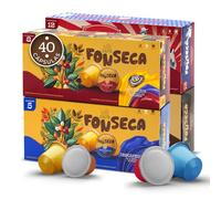 FONSECA Cápsulas Café Compatibles con Nespresso, Pack de 40 Cápsulas Nespresso Café de Origen Colombia, Descafeinado, Ristretto y Americano, Pack Degustación Producido en Portugal