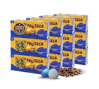 FONSECA Cápsulas Café Descafeinado Compatibles con Nespresso, Pack de 220 Cápsulas Nespresso de Café 100% Robusto con Matiz de Frutos Secos, Tueste Medio, Intensidad 5 Producido en Portugal