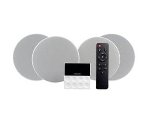 Fonstar KS-WALL 4 Kit Amplificador de Pared y 4 Altavoces de Techo Bluetooth/USB/FM/AUX