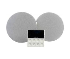 Fonstar KS-WALL Kit Amplificador de Pared y 2 Altavoces de Techo Bluetooth/USB/FM/AUX